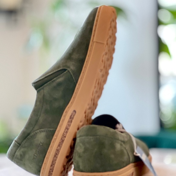 Birkenstock Oswego 
Suede Leather Men's Thyme/ Gum sole Loafers - Picture 4 of 8